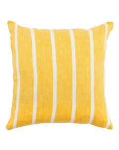 Чехол на подушку декоративный в полоску горчичного цвета из коллекции Essential 45х45 см Tkano