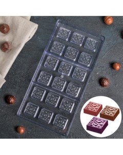 Форма для шоколада Пористый шоколад 18 ячеек 33 16 5 2 5 см Konfinetta