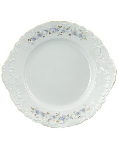 Пирожковая тарелка 29 см Рококо Голубой цветок 061490 Cmielow