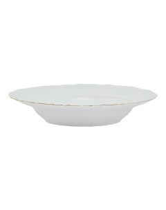 Тарелка глубокая Rococo 22 5 см белая Cmielow