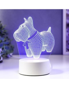 Настольная лампа Собачка с бантиком LED RGB Risalux