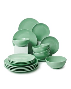 Набор столовой посуды Ocean 18 пр зеленый Apollo