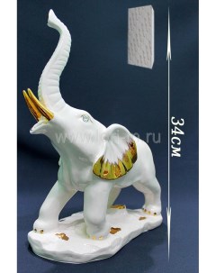 Статуэтка Слон 34см в подарочной упаковке Фарфор 107 116 118 107 116 Lenardi
