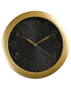 Часы настенные 11171180 круглые золотист Troyka