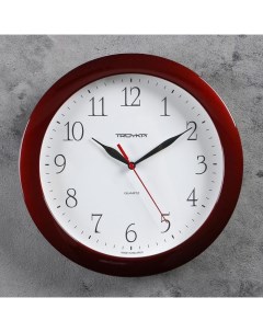 Часы настенные серия Классика d 29 см коричневый обод Troyka