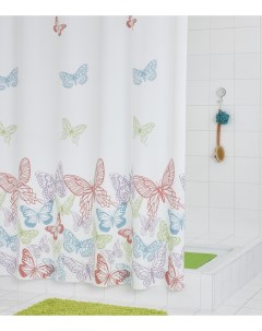 Штора для ванных комнат Papillon полупрозрачный цветной 180 200 Ridder