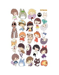 Интерьерная наклейка Герои японских мультфильмов Fachion stickers