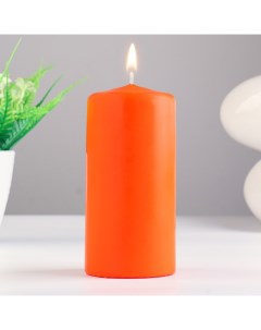 Свеча цилиндр ароматическая Апельсин 6х12 5 см 35 ч 283 г оранжевая Омский свечной