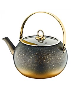 Чайник для плиты 3 л Черно золотой O.m.s
