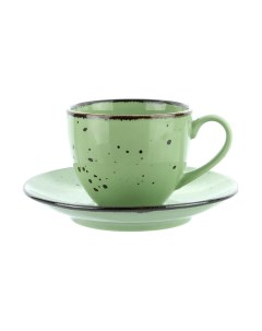 Чайная пара Porcelana Bogucice Alumina Green 300 мл Nobrand