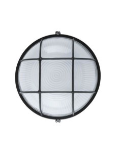 Светильник с решеткой 60Вт круг чёрный Italmac