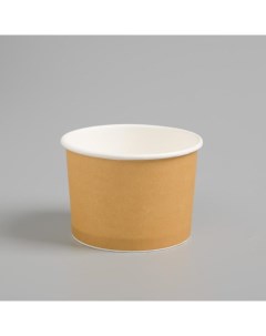 Стакан креманка Крафт под мороженое и десерты 250 мл верхний диаметр 93 мм 50 шт Nobrand