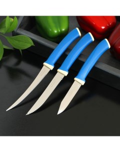 Набор кухонных ножей Tramontina Felice 3 предмета цвет синий Nobrand