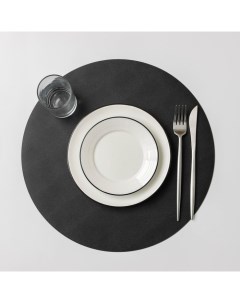 Салфетка кухонная Тэм d 35 см цвет черный 12 шт Nobrand