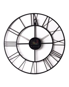 Часы настенные из металла D 40 4022 002 черный с бронзой Рубин