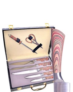 Набор ножей в чемодане 8 предметов нержавеющая сталь 29766 Mayer&boch