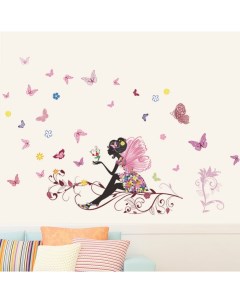 Наклейки на стену Фея бабочек 50х70 см Animal world