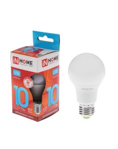 INhome Лампа светодиодная LED A60 VC Е27 10 Вт 230 В 4000 К 900 Лм In home