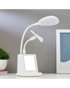 Настольная лампа с зеркалом LED 5 Вт USB AKБ белый Risalux