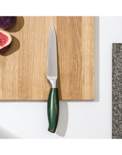 Нож кухонный Zeus универсальный 12 5 см изумрудный Доляна