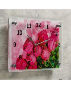 Часы серия Цветы Розовые розы 25х35 см Сюжет