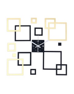Часы наклейка серия DIY Квадратиш d 15 см 20 5 х 20 5 см 1 ААА Nobrand