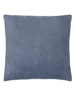 Чехол на подушку Essential 45х45 см темно синий хлопковый бархат Tkano