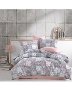Комплект постельного белья Ceramica евро 50 x 70 см серо розовый Bahar