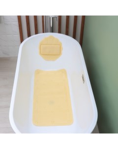 SPA коврик для ванны с подушкой на присосках Лотос коврик 89x44 см цвет бежевый Вилина
