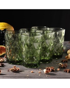 Набор стаканов Круиз 350 мл 6 шт цвет зелёный Magistro