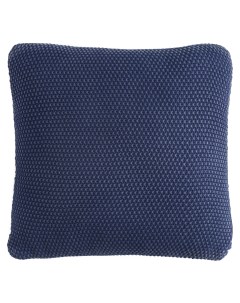 Подушка декоративная Essential 45х45 см темно синяя хлопок Tkano