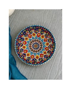 Тарелка Персия d 25 см микс керамика Иран Керамика ручной работы