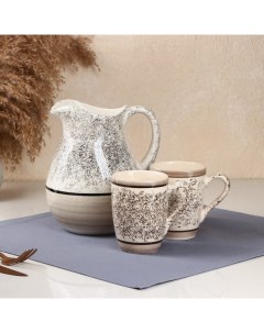 Набор посуды Персия керамика серый 3 предмета кувшин 1 5 л к Керамика ручной работы