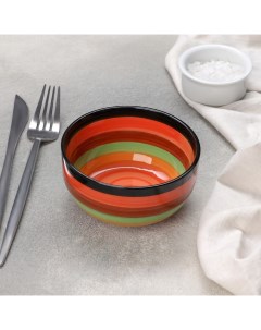 Салатник керамический Индия 300 мл d 11 см цвет оранжевый Доляна