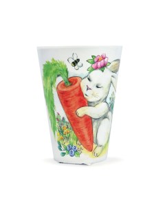 Стакан пластиковый с декором Кроль Вилль Сладкая морковка 420мл белый Nd play