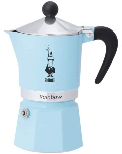 Гейзерная кофеварка Bialetti Rainbow 6 чашек 5042 голубая Nobrand