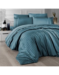 Комплект постельного белья NEW TREND BLUE STONE хлопковый сатин люкс евро First choice