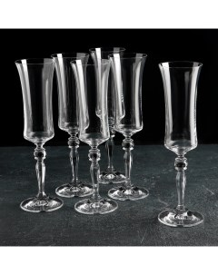Набор бокалов для шампанского Грация 190 мл 6 шт Crystal bohemia