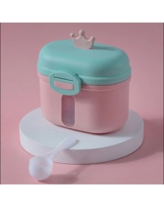 Контейнер для хранения детского питания Корона 240 гр цвет розовый Mum&baby