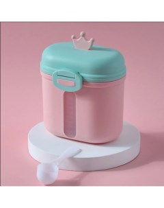 Контейнер для хранения детского питания Корона 360 гр цвет розовый Mum&baby