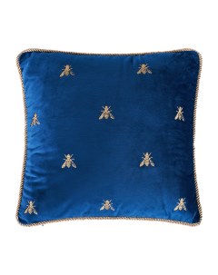 Декоративная подушка Zolotoy Roy на потайной молнии цвет синий 40х40 см Moroshka