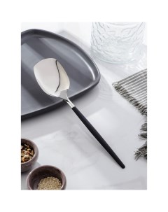 Лопатка кухонная Грэйс длина 26 см цвет ручки черный головы серебряный Magistro