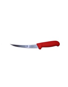 Нож обвалочный 150 290 мм изогнутый полугибкое лезвие красный SAFE 1 шт Icel