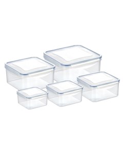 Квадратные контейнеры в наборе FRESHBOX 5 шт 892044 Tescoma