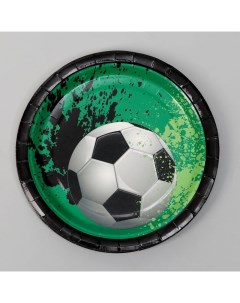 Тарелка бумажная Футбольный мяч набор 10 шт Страна карнавалия