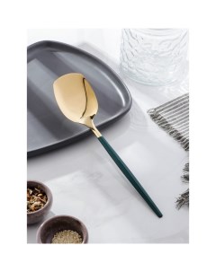 Лопатка кухонная Грэйс длина 26 см цвет ручки зеленый головы золотой Magistro