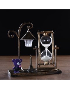 Песочные часы Уличный фонарик сувенирные с подсветкой 15 5 х 6 5 х 15 5 см микс Nobrand
