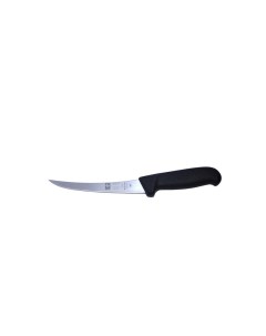 Нож обвалочный 160 280 мм изогнутый гибкое лезвие черный SAFE 1 шт Icel