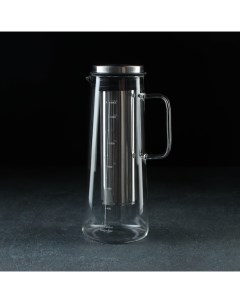 Кувшин стеклянный для заваривания кофе и чая Фито 1 5 л Nobrand