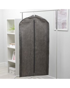 Чехол для одежды зимний 120 60 10 см спанбонд цвет серый Nobrand